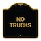 Signmission Designer Series Sign Driveway Sign No Trucks, Black & Gold Aluminum Sign, 18" x 18", BG-1818-24123 A-DES-BG-1818-24123 - alternate 1